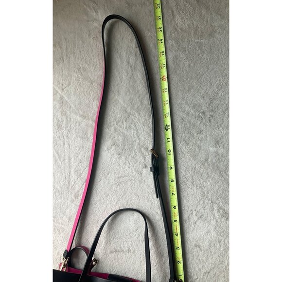 Kate Spade Arbour Hill Kyra Sweetheart Crossbody Hand Bag Black Pink Leather*Rea - Picture 14 of 16